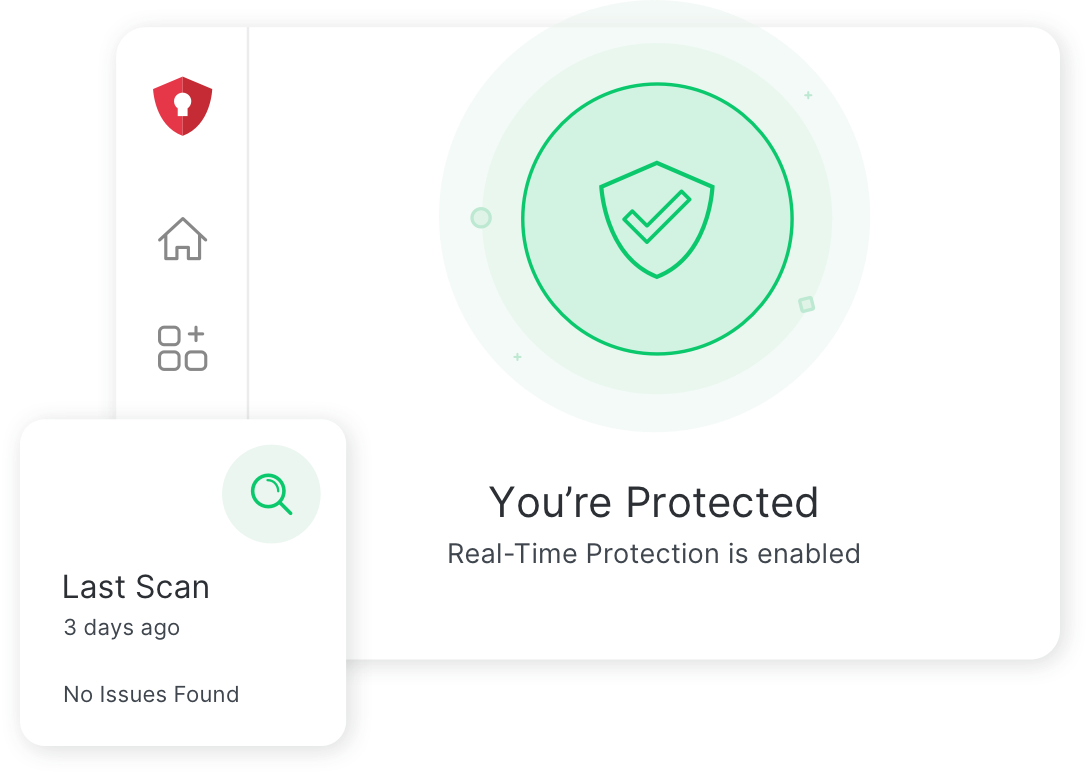 Image montrant un exemple de l'interface de l'application TotalAV&trade;