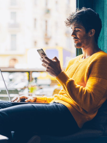 Person using TotalAV&trade; Antivirus